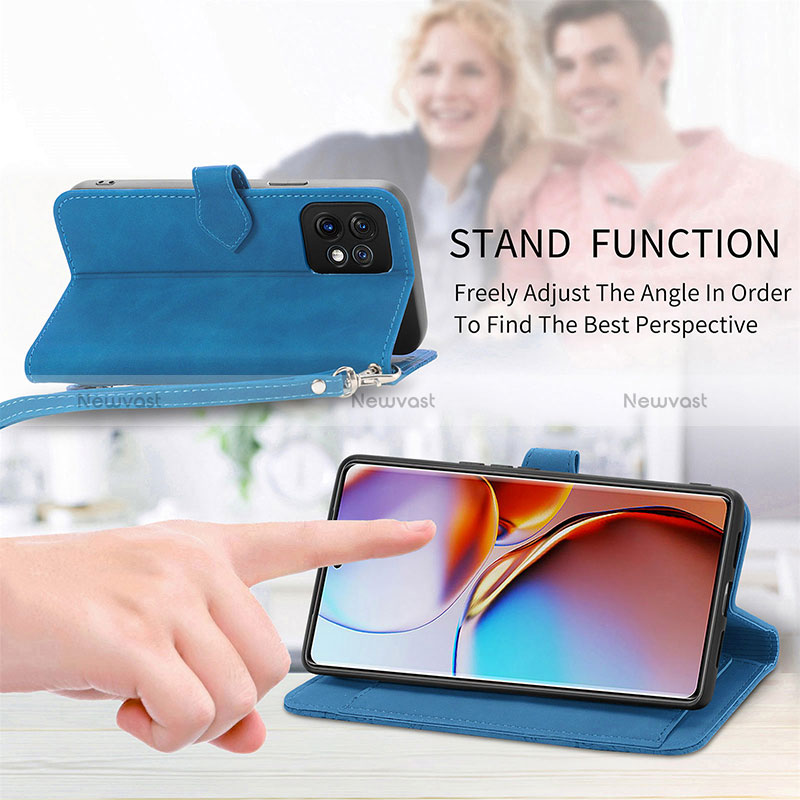 Leather Case Stands Flip Cover Holder S14D for Motorola Moto Edge 40 Pro 5G