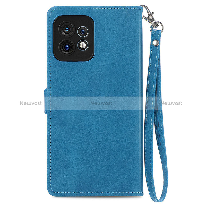 Leather Case Stands Flip Cover Holder S14D for Motorola Moto X40 5G