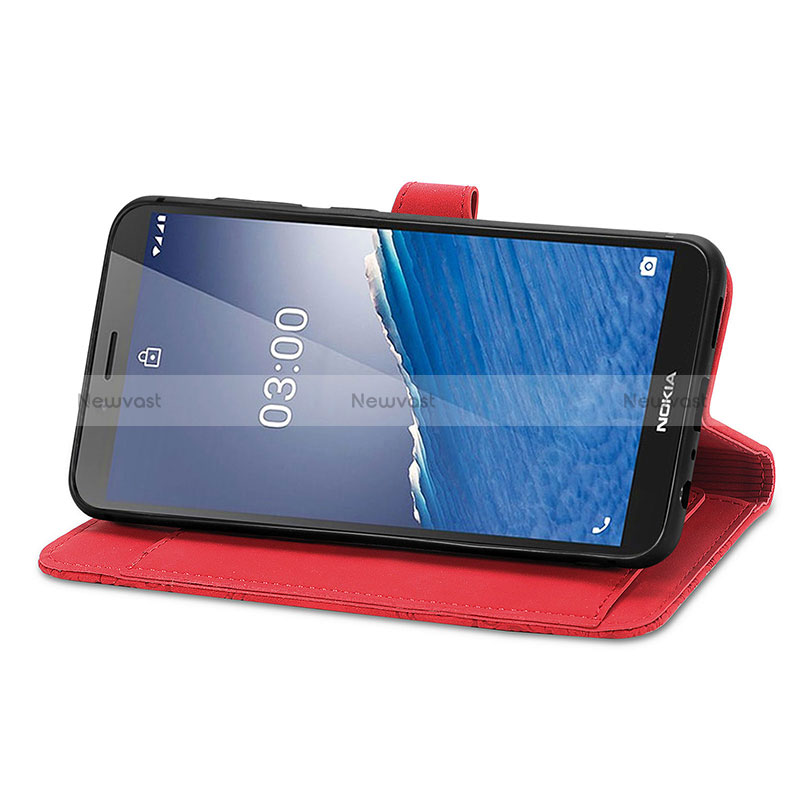 Leather Case Stands Flip Cover Holder S14D for Nokia C3