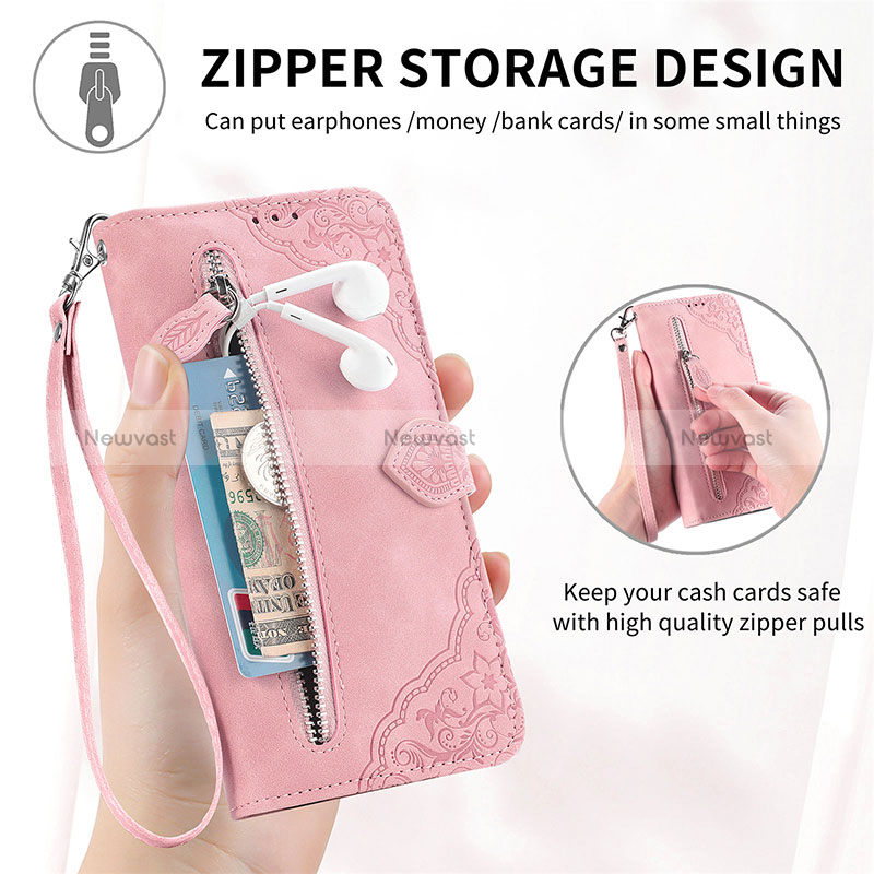 Leather Case Stands Flip Cover Holder S14D for Oppo Reno8 T 4G