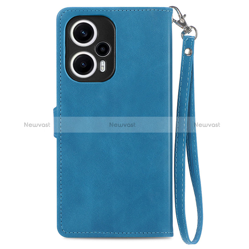 Leather Case Stands Flip Cover Holder S14D for Xiaomi Poco F5 5G