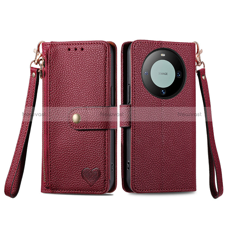 Leather Case Stands Flip Cover Holder S15D for Huawei Mate 60