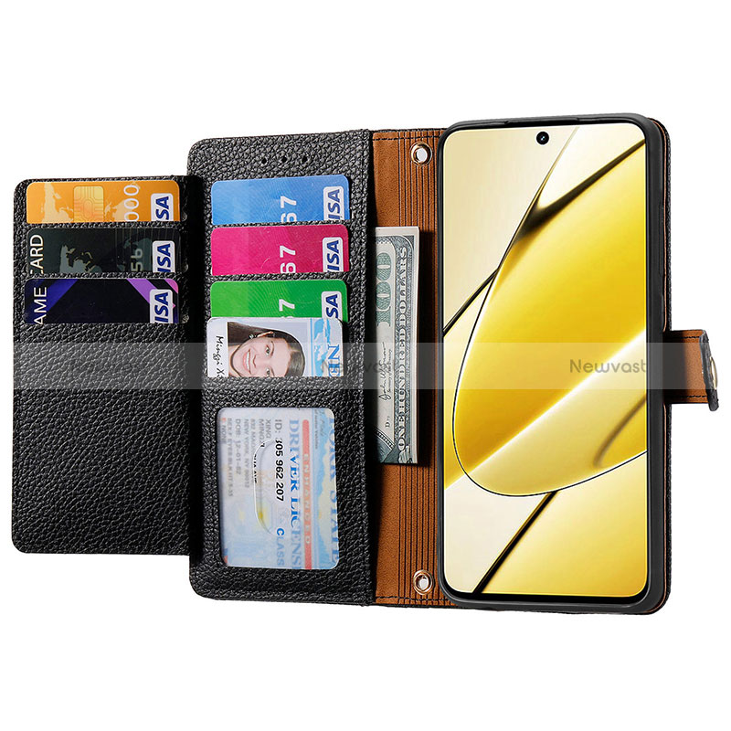 Leather Case Stands Flip Cover Holder S15D for Realme 11 5G