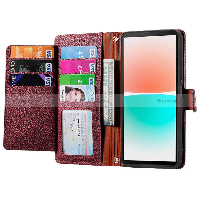 Leather Case Stands Flip Cover Holder S15D for Sharp Aquos R8s