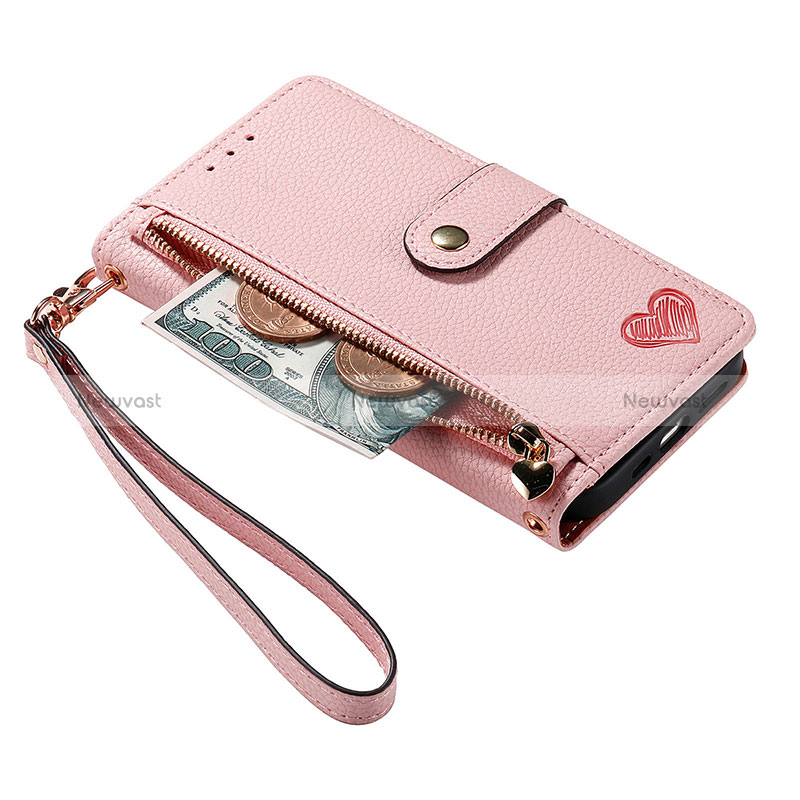 Leather Case Stands Flip Cover Holder S16D for Samsung Galaxy S24 Ultra 5G