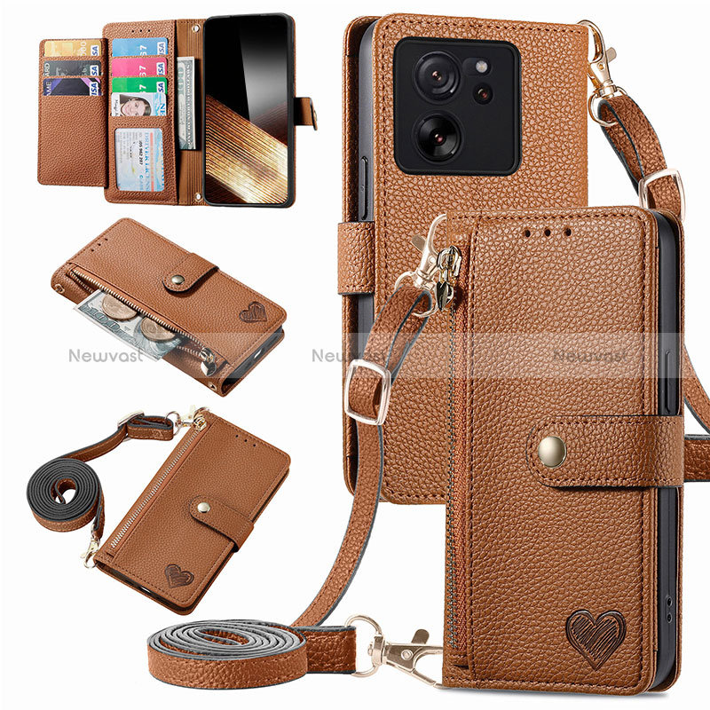 Leather Case Stands Flip Cover Holder S16D for Xiaomi Mi 13T Pro 5G