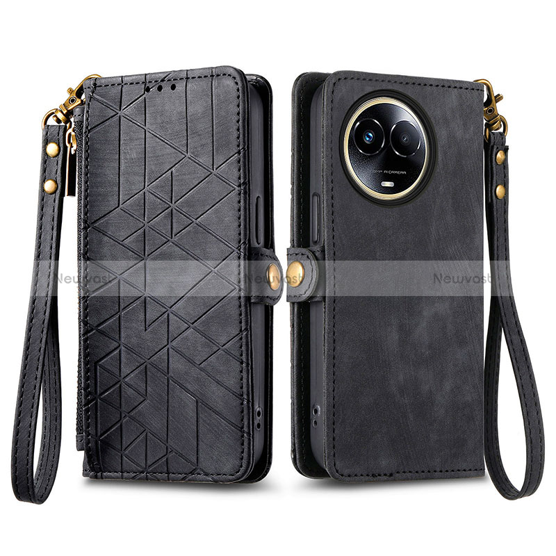 Leather Case Stands Flip Cover Holder S17D for Realme 11 5G