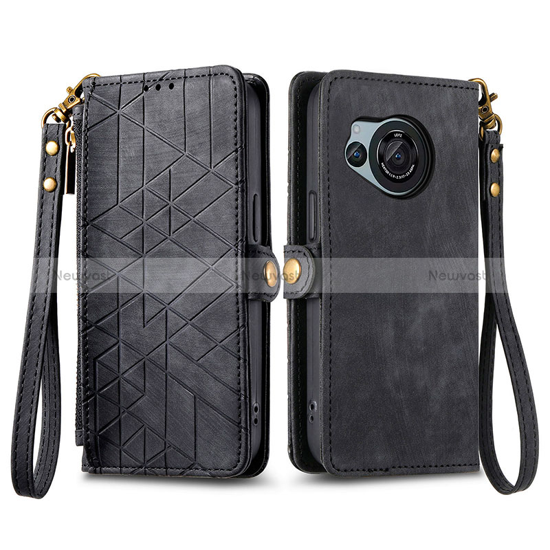 Leather Case Stands Flip Cover Holder S17D for Sharp Aquos R8