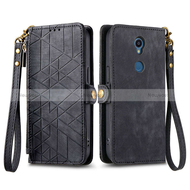 Leather Case Stands Flip Cover Holder S17D for Sharp Rouvo V