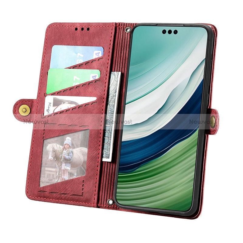 Leather Case Stands Flip Cover Holder S18D for Huawei Mate 60 Pro+ Plus