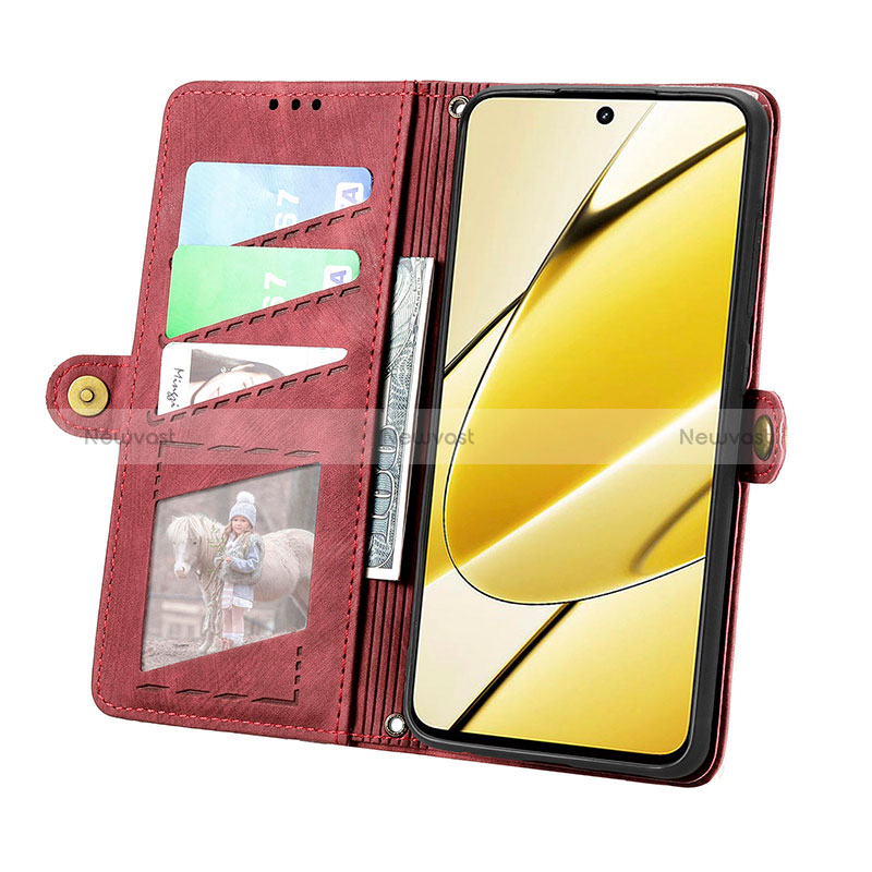 Leather Case Stands Flip Cover Holder S18D for Realme 11 5G