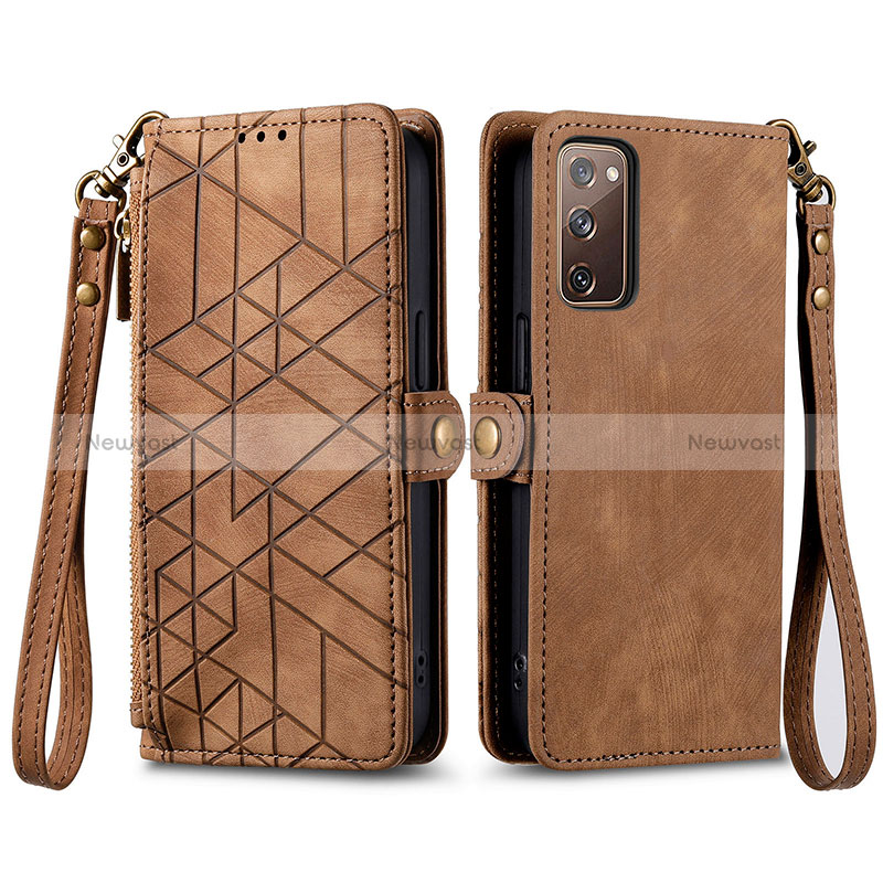 Leather Case Stands Flip Cover Holder S18D for Samsung Galaxy S20 FE (2022) 5G