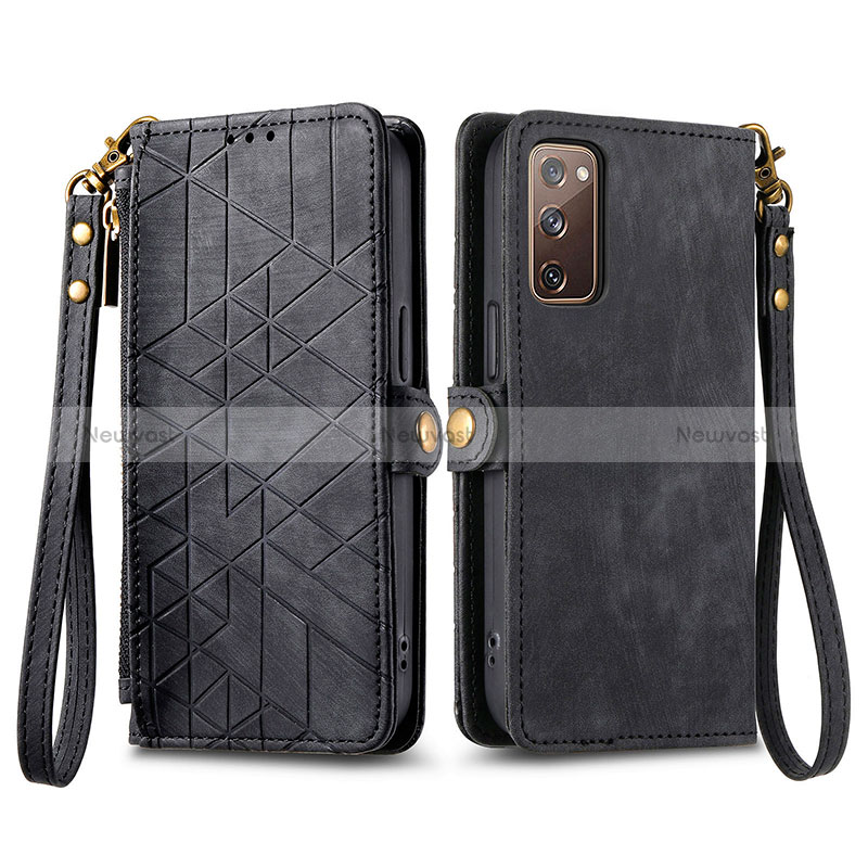 Leather Case Stands Flip Cover Holder S18D for Samsung Galaxy S20 FE (2022) 5G