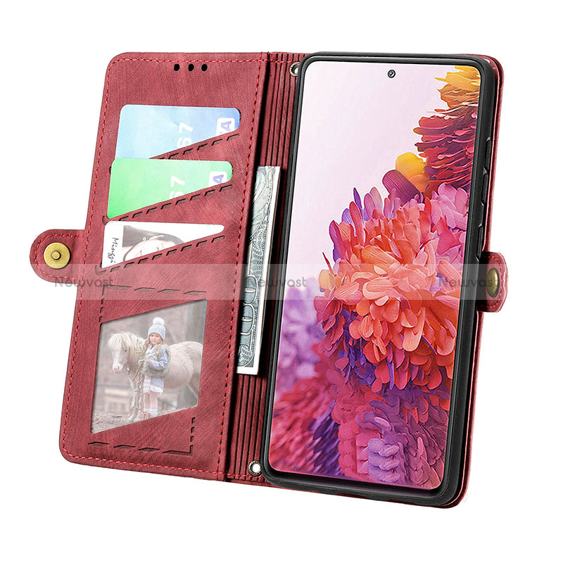 Leather Case Stands Flip Cover Holder S18D for Samsung Galaxy S20 FE (2022) 5G