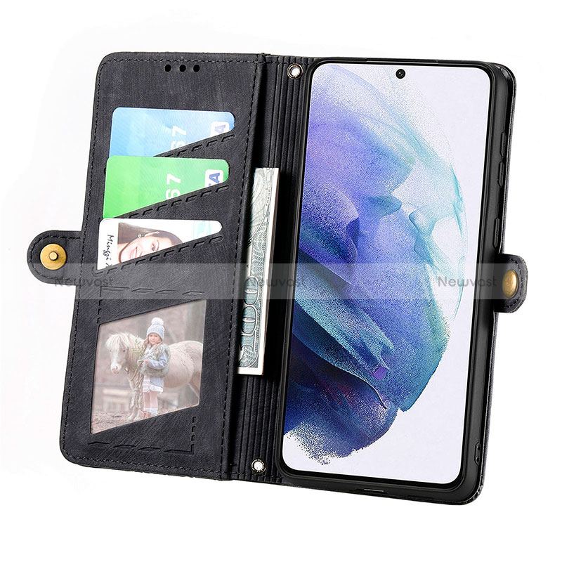 Leather Case Stands Flip Cover Holder S18D for Samsung Galaxy S22 Ultra 5G