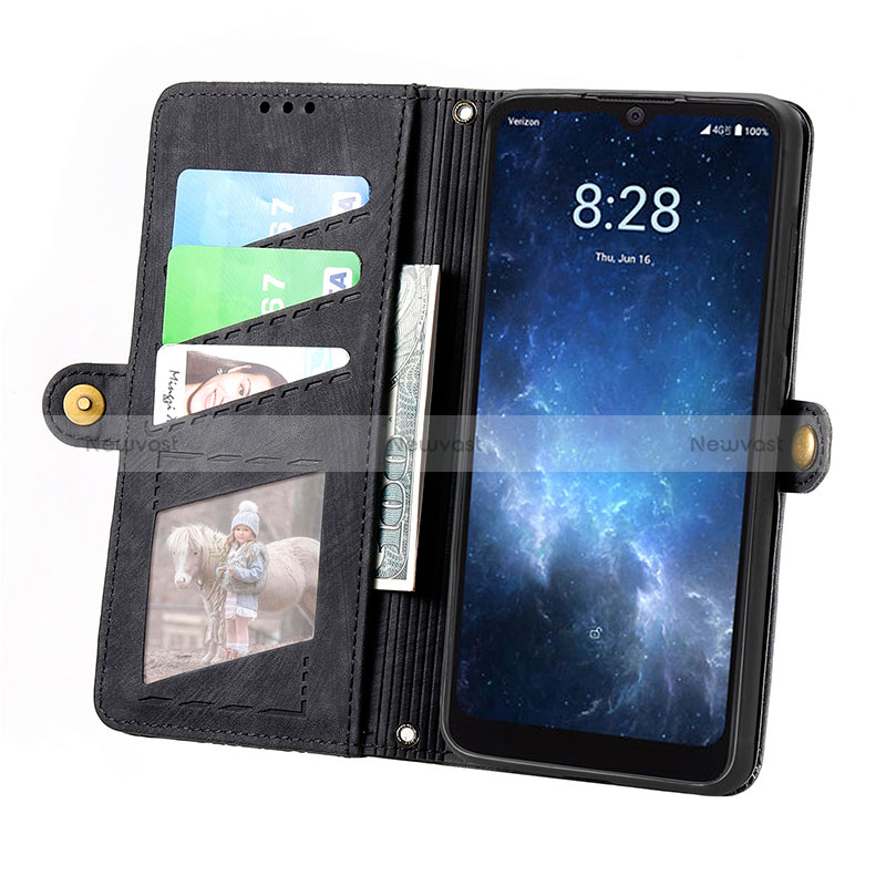 Leather Case Stands Flip Cover Holder S18D for Sharp Rouvo V