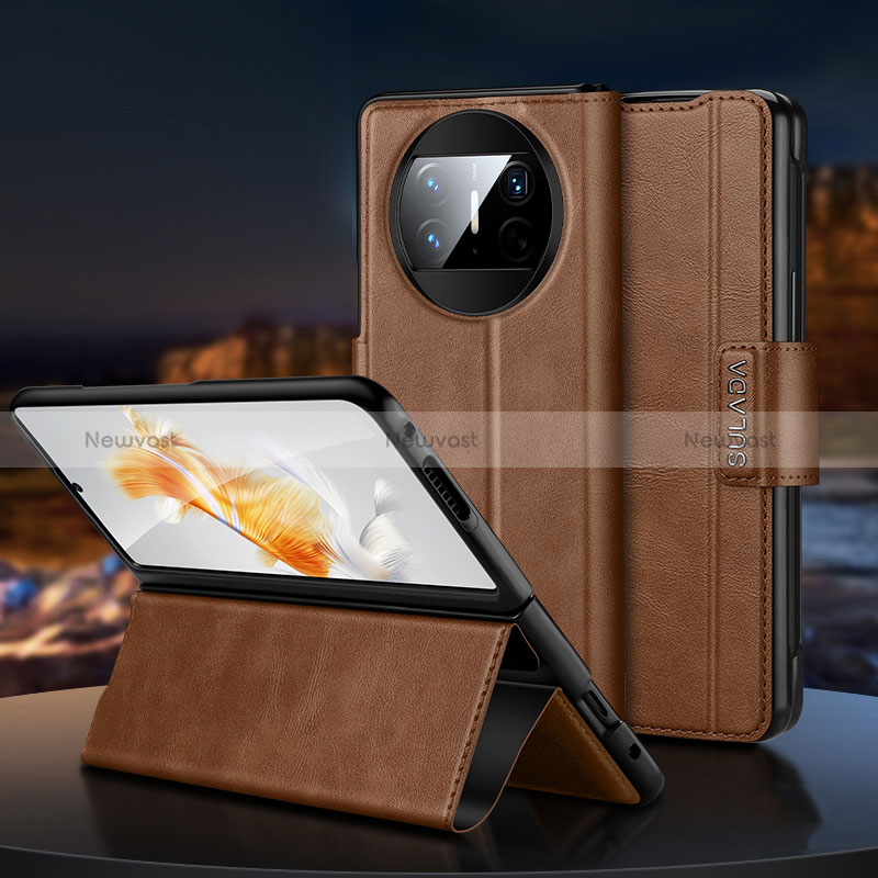 Leather Case Stands Flip Cover Holder SD1 for Huawei Mate X3