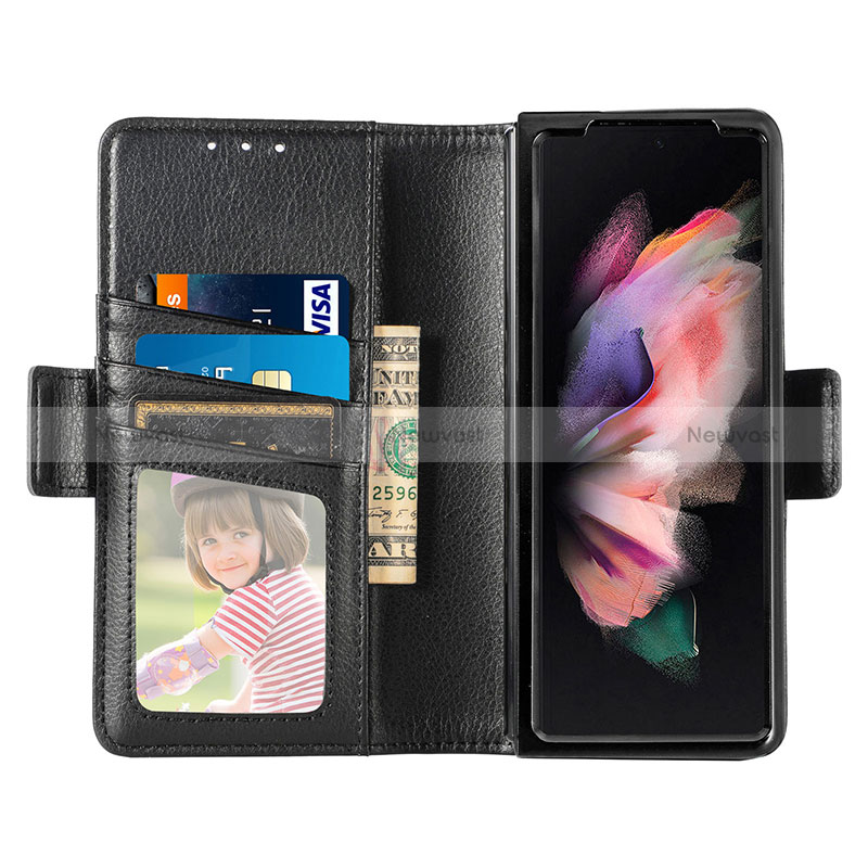 Leather Case Stands Flip Cover Holder SD1 for Samsung Galaxy Z Fold5 5G