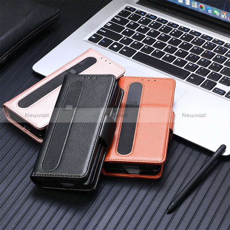 Leather Case Stands Flip Cover Holder SD2 for Samsung Galaxy Z Fold5 5G