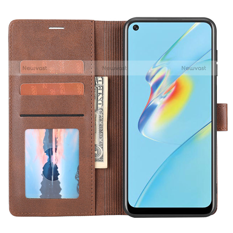 Leather Case Stands Flip Cover Holder SY1 for Oppo A54 4G