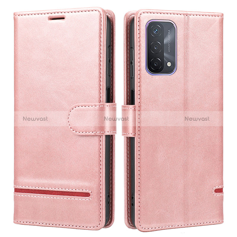 Leather Case Stands Flip Cover Holder SY1 for Oppo A54 5G