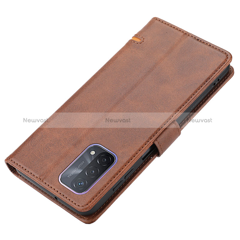 Leather Case Stands Flip Cover Holder SY1 for Oppo A54 5G