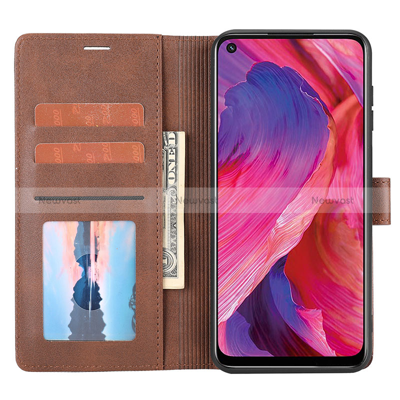 Leather Case Stands Flip Cover Holder SY1 for Oppo A74 5G