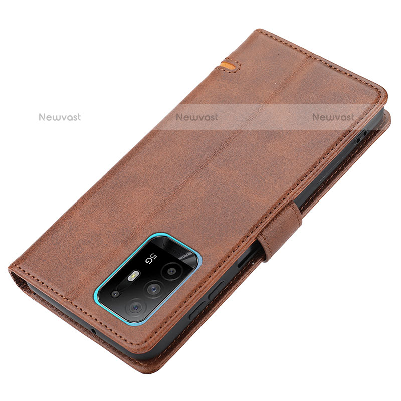 Leather Case Stands Flip Cover Holder SY1 for Oppo A95 5G