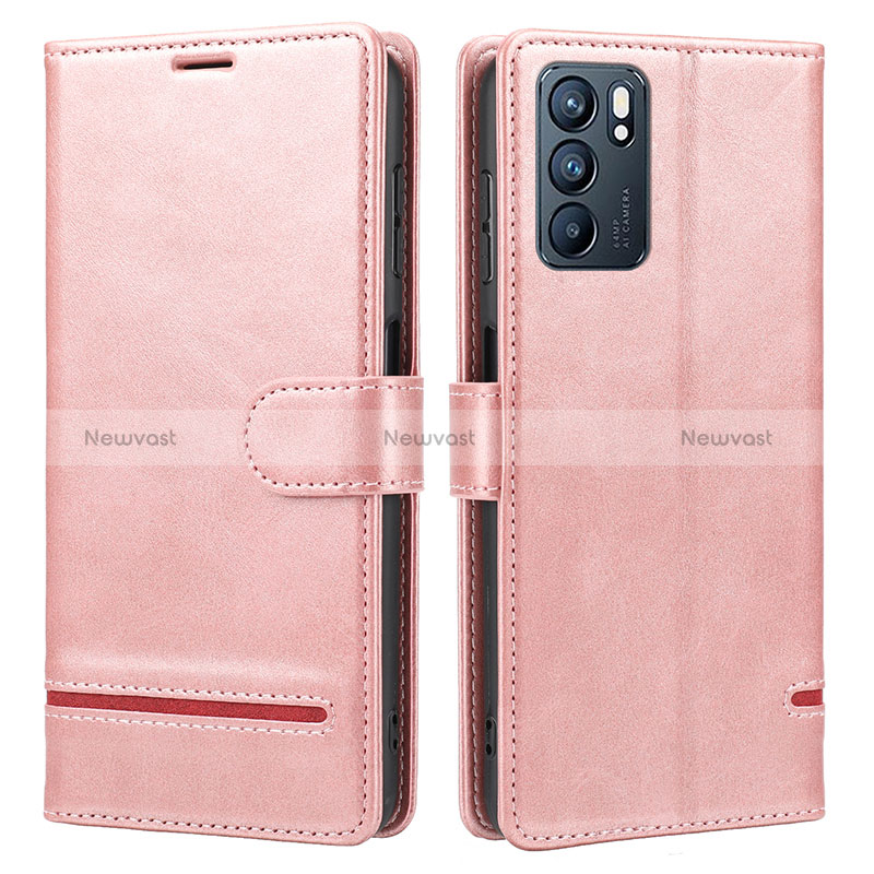 Leather Case Stands Flip Cover Holder SY1 for Oppo Reno6 5G