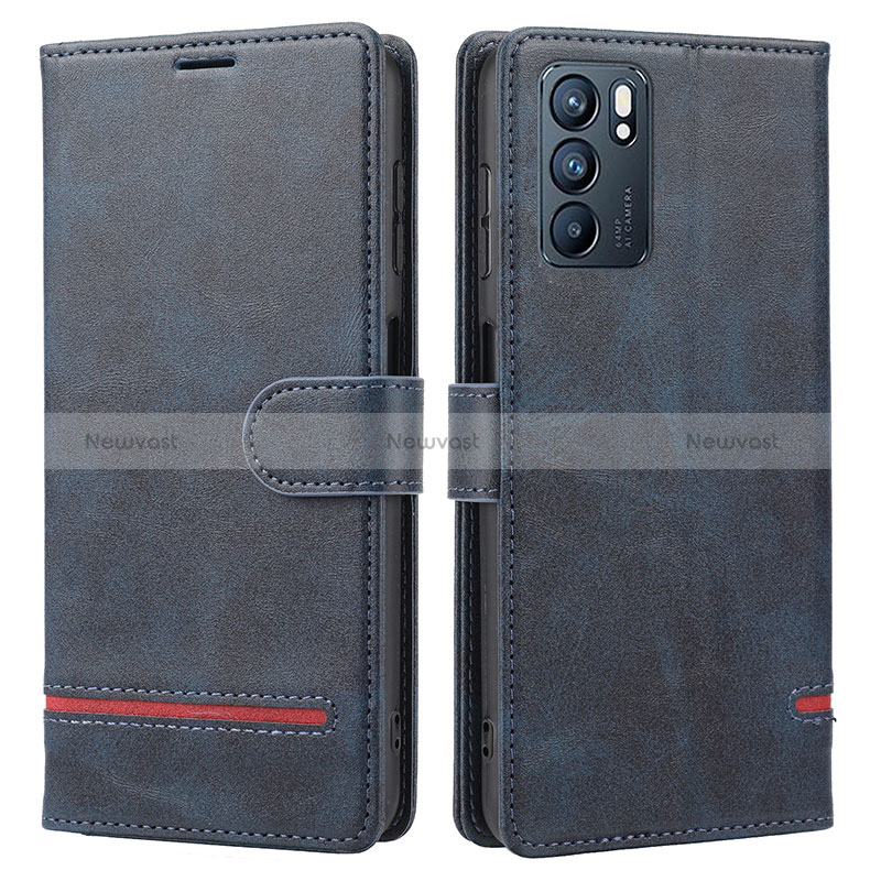 Leather Case Stands Flip Cover Holder SY1 for Oppo Reno6 5G