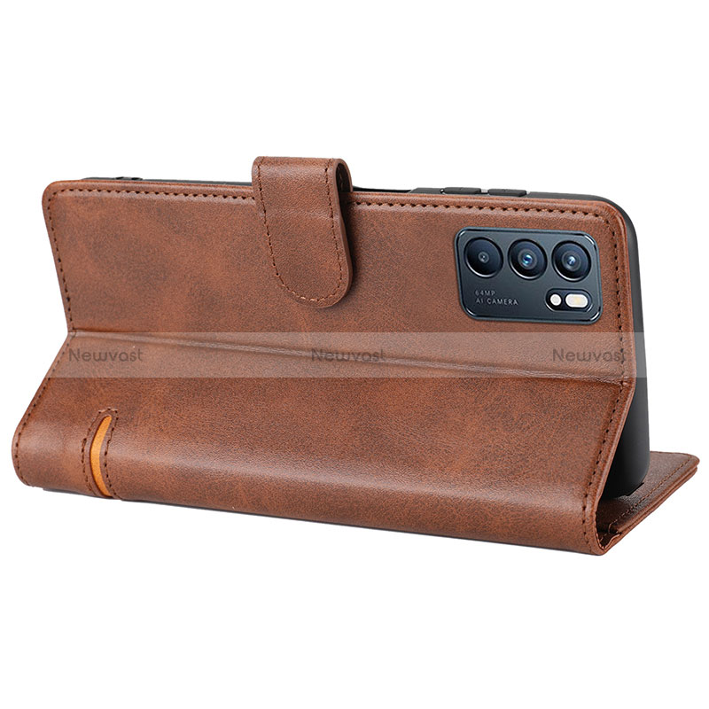 Leather Case Stands Flip Cover Holder SY1 for Oppo Reno6 5G