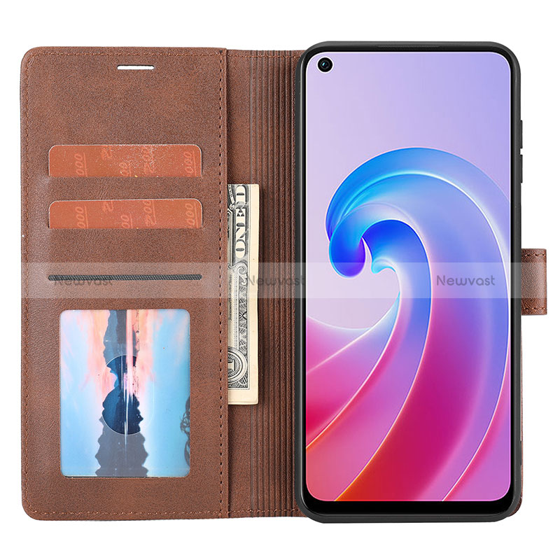 Leather Case Stands Flip Cover Holder SY1 for Oppo Reno7 Lite 5G