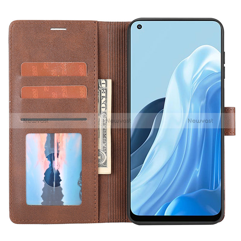 Leather Case Stands Flip Cover Holder SY1 for Oppo Reno7 SE 5G