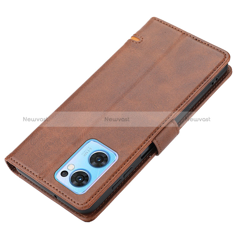 Leather Case Stands Flip Cover Holder SY1 for Oppo Reno7 SE 5G