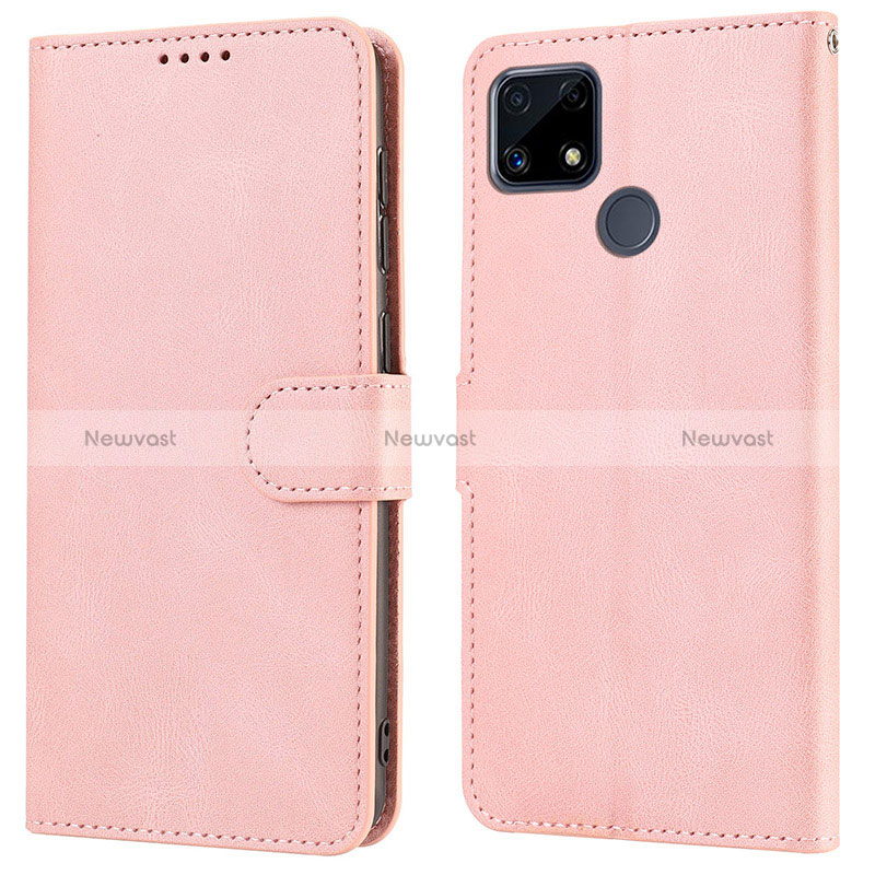 Leather Case Stands Flip Cover Holder SY1 for Realme 7i RMX2193 Pink