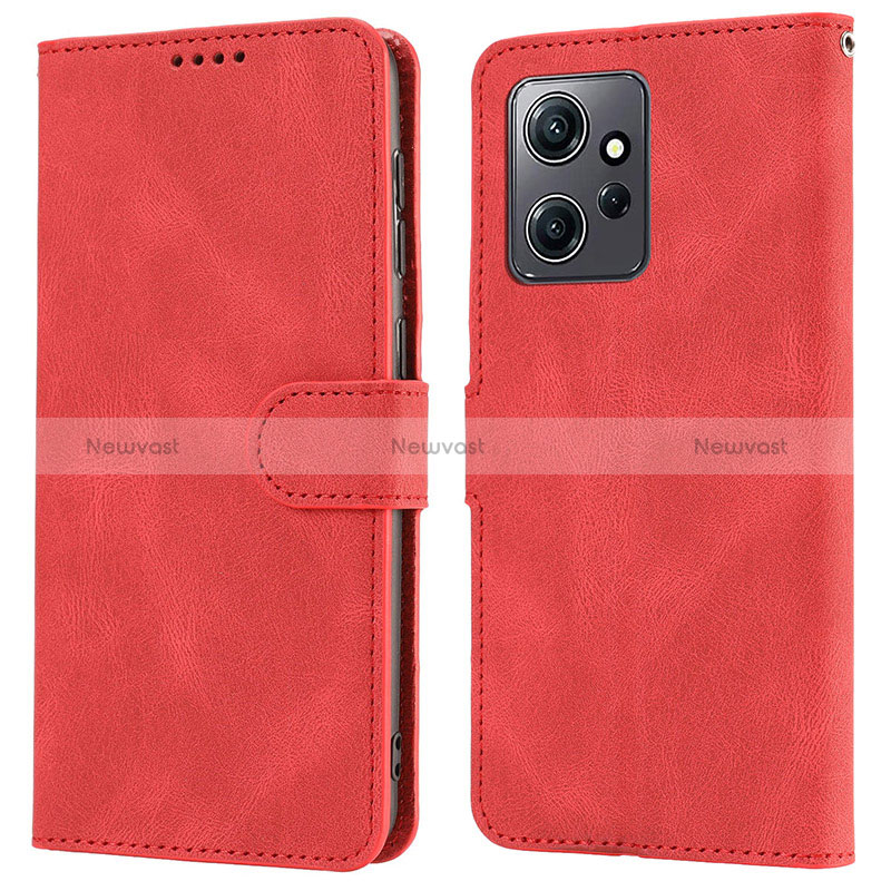 Leather Case Stands Flip Cover Holder SY1 for Xiaomi Redmi Note 12 4G Red