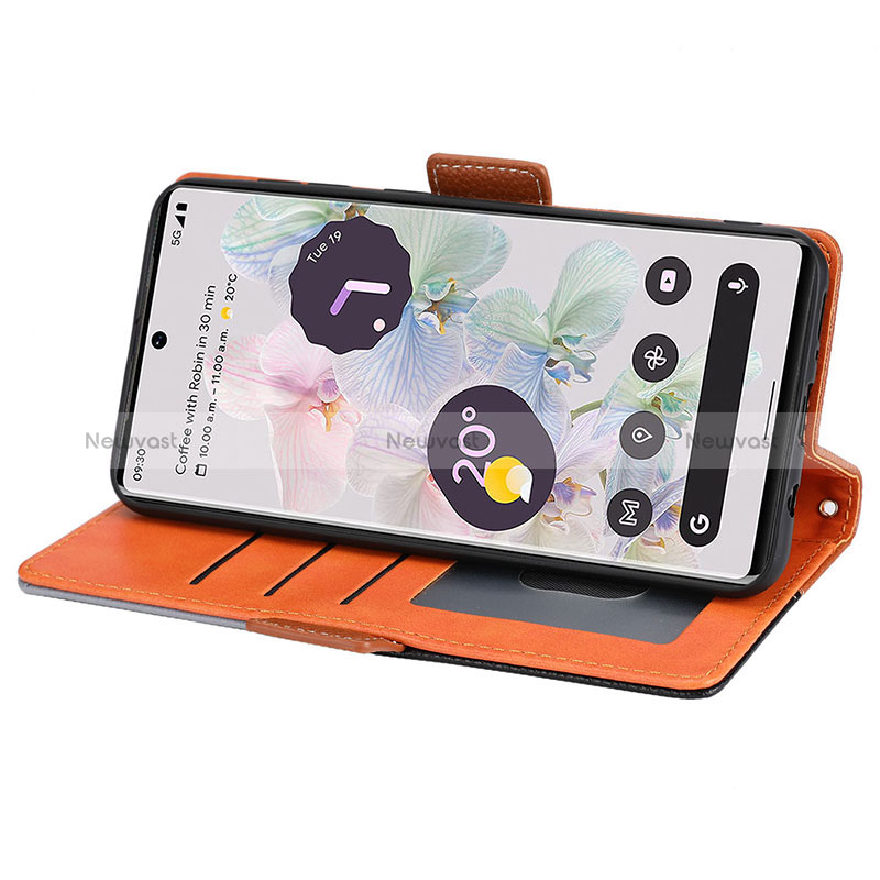Leather Case Stands Flip Cover Holder SY2 for Google Pixel 6a 5G