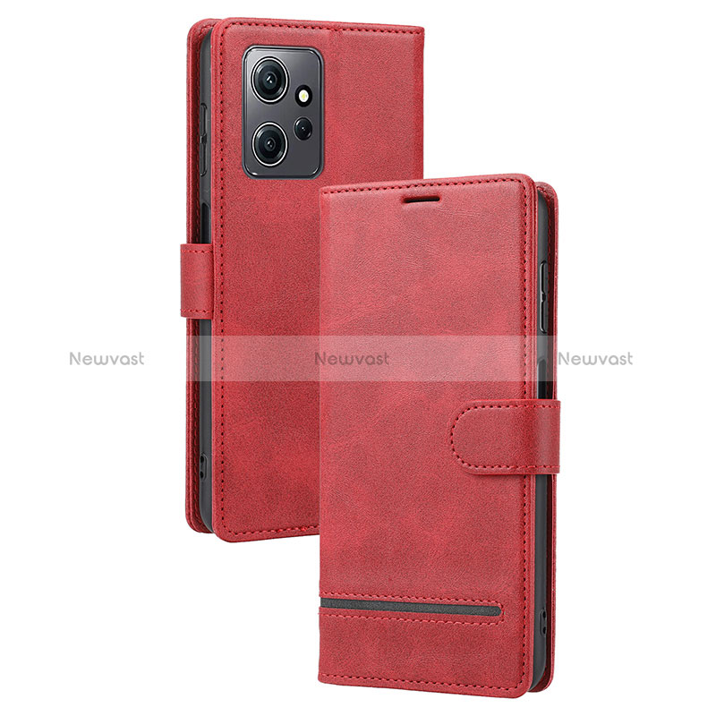 Leather Case Stands Flip Cover Holder SY3 for Xiaomi Redmi Note 12 4G Red