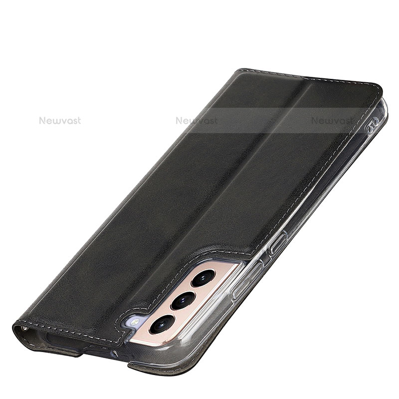 Leather Case Stands Flip Cover Holder T03D for Samsung Galaxy S21 5G