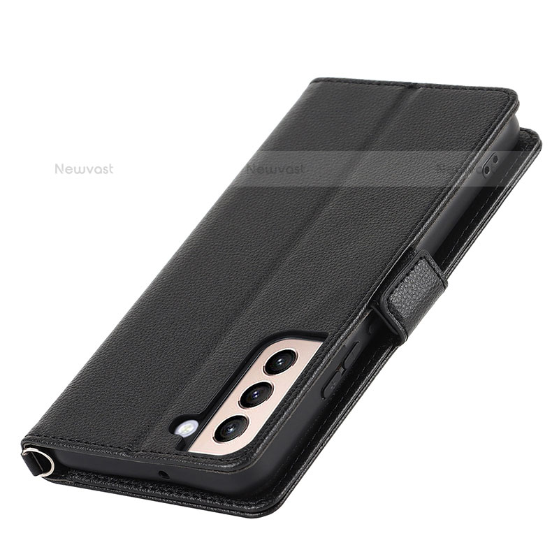 Leather Case Stands Flip Cover Holder T05D for Samsung Galaxy S23 5G