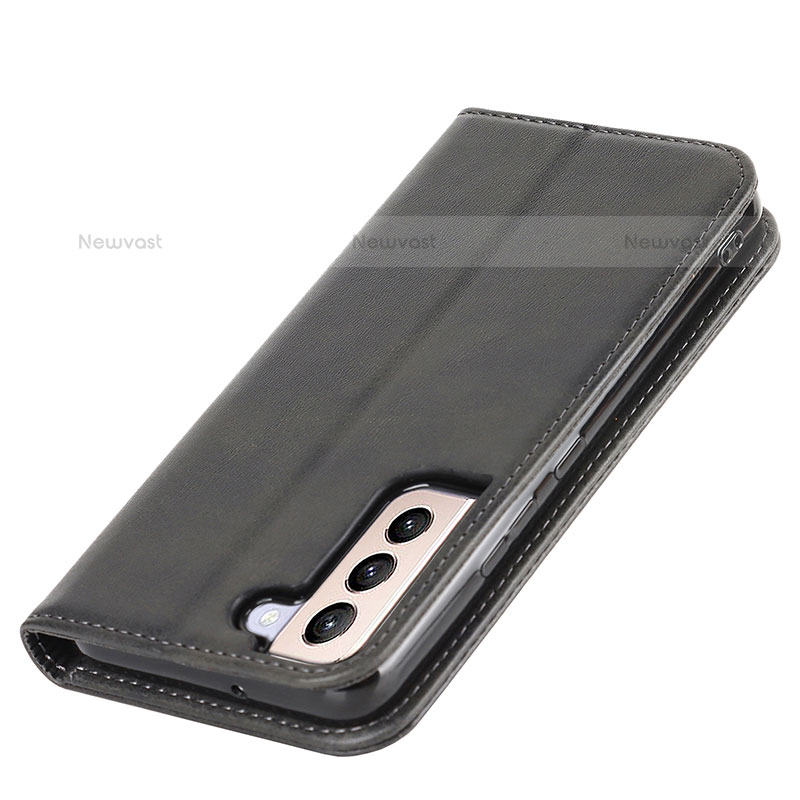 Leather Case Stands Flip Cover Holder T06D for Samsung Galaxy S21 5G