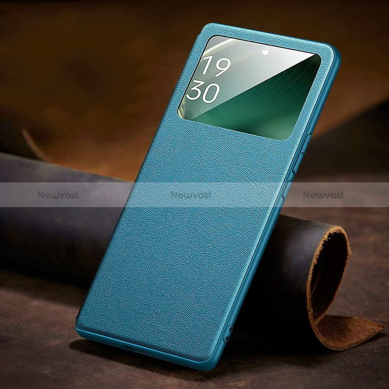 Leather Case Stands Flip Cover Holder TB1 for Oppo Find X6 5G Green