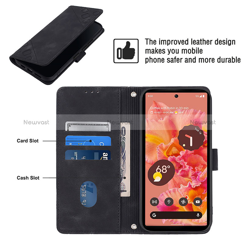 Leather Case Stands Flip Cover Holder Y01B for Google Pixel 6 5G