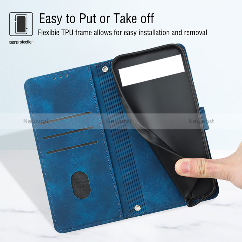 Leather Case Stands Flip Cover Holder Y01B for Google Pixel 6a 5G