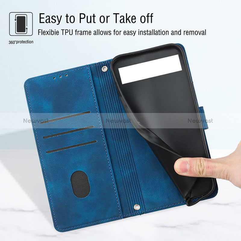 Leather Case Stands Flip Cover Holder Y01B for Google Pixel 7a 5G