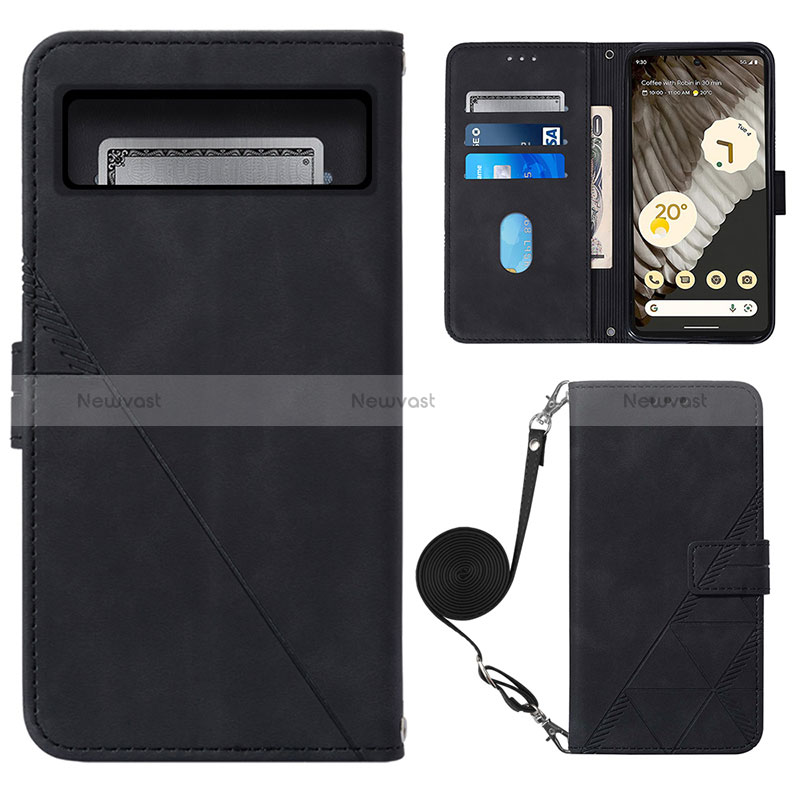Leather Case Stands Flip Cover Holder Y01B for Google Pixel 8 5G