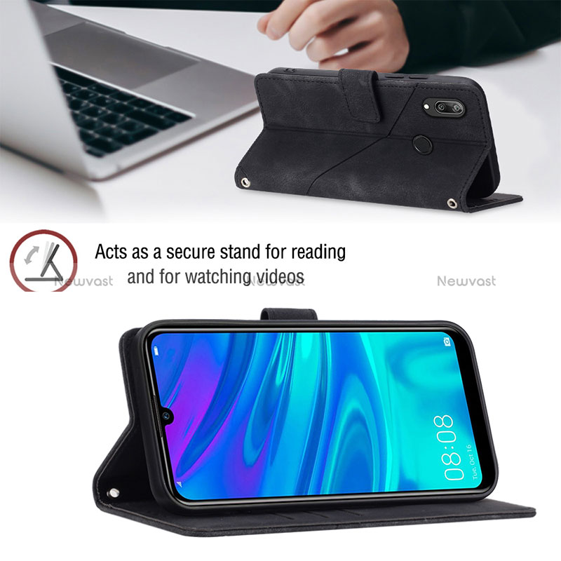 Leather Case Stands Flip Cover Holder Y01B for Huawei Honor 10X Lite