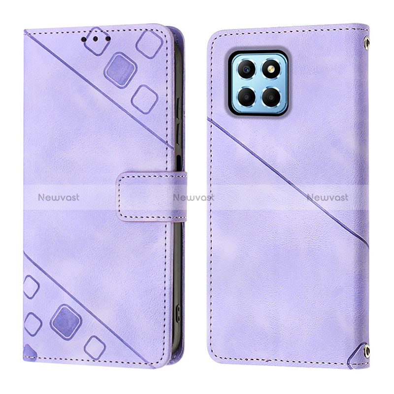 Leather Case Stands Flip Cover Holder Y01B for Huawei Honor X6