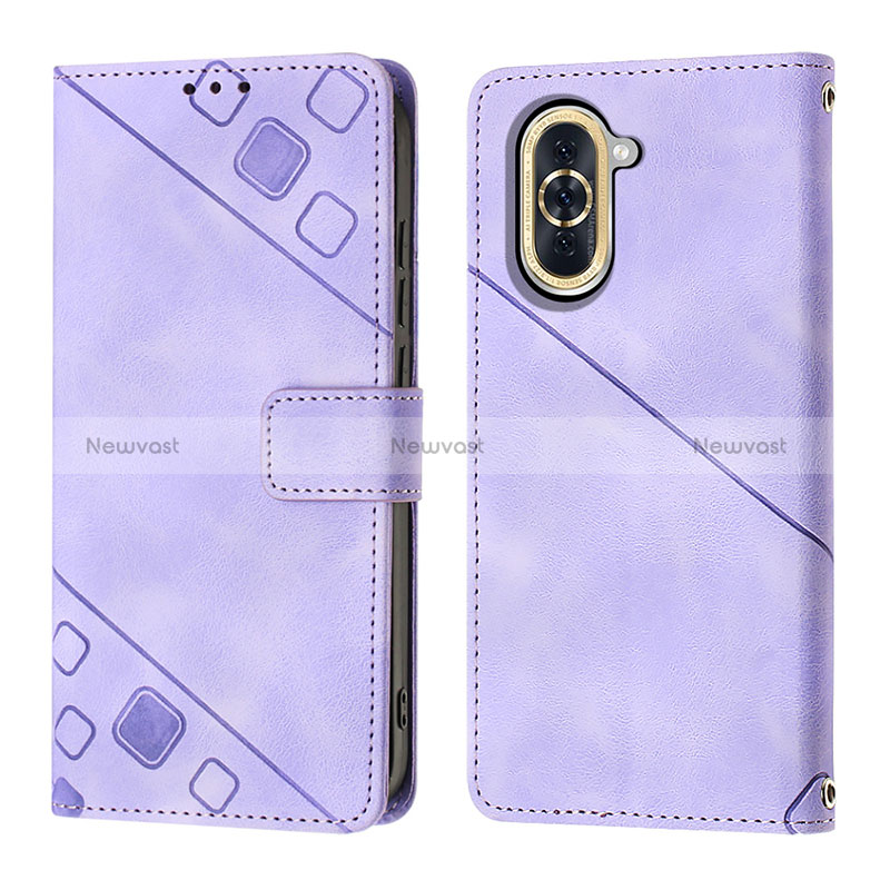 Leather Case Stands Flip Cover Holder Y01B for Huawei Nova 10