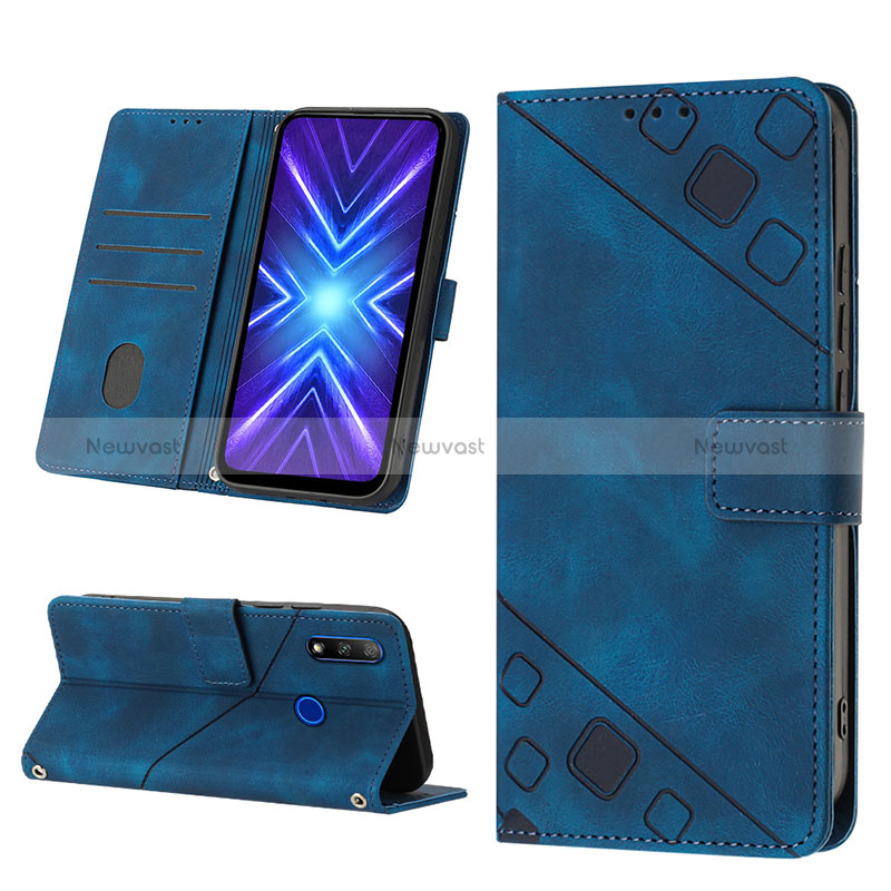 Leather Case Stands Flip Cover Holder Y01B for Huawei Y9 Prime (2019)